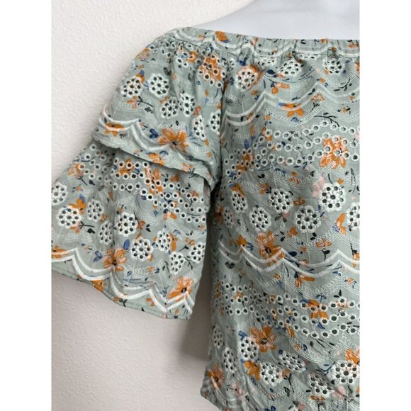 Anthropologie LAIA Floral Off-Shoulder Blouse - Picture 2 of 7